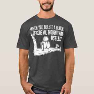 Camiseta Memória Engraçado Quando Você Exclui Um Bloco D