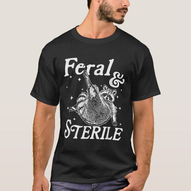 Camiseta Memória Feral E Estéril, Funny Raccoon (Frente)