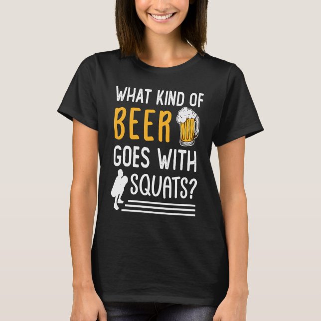 Camiseta Memória Gym Do Workout Para A Piada De Beer Squats (Frente)