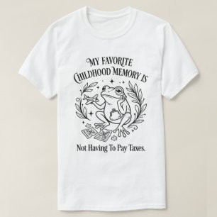 Camiseta Memória Infantil de Sapo Divertido Não Pagando Imp