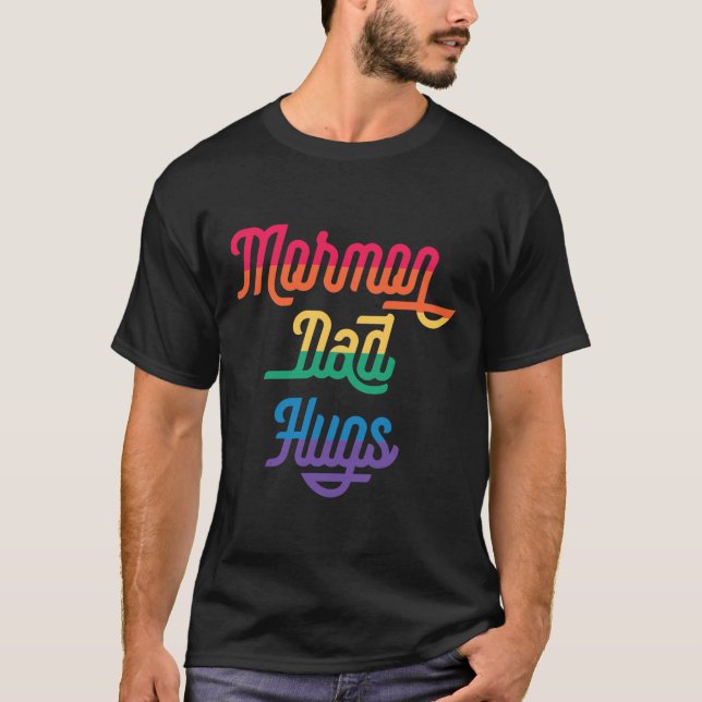 Camiseta Memória LGBT-Orgulho gay PAI do  MORMON HUGS  (Frente)