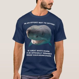 Camiseta Memória Média de Tubarão Branco do excelente Ca
