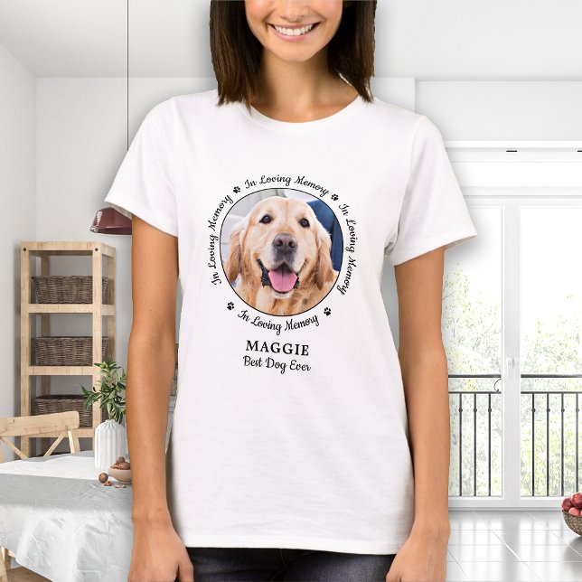 Camiseta Memória personalizada memorial de amor de cão Foto (Criador carregado)