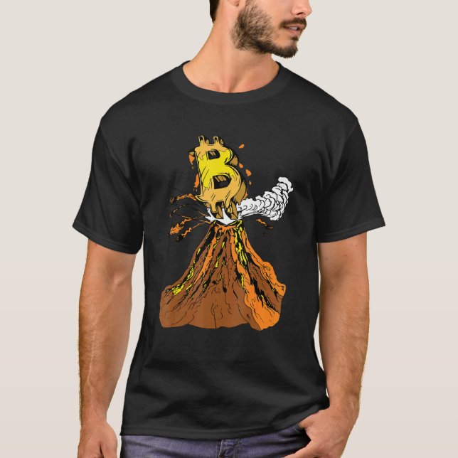 Camiseta Memória Vulcano Crypto Bitmoney Para Cryptocurrenc (Frente)