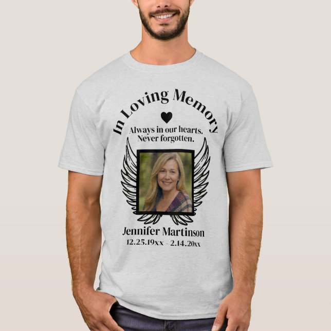 Camiseta Memorial | Adicionar Foto (Frente)