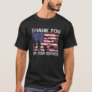 Camiseta Memorial Day 2022 American Flag Obrigado Por Sua