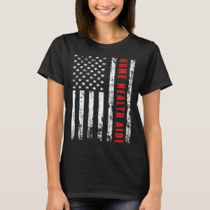 Camiseta Memorial Day home health aide patriótico bandeira