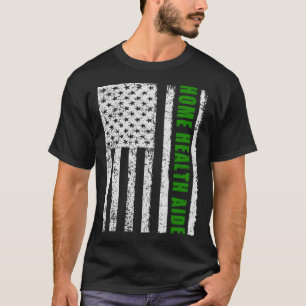 Camiseta Memorial Day home health aide patriótico bandeira 