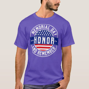 Camiseta Memorial Day Honra e lembre-se do Presente