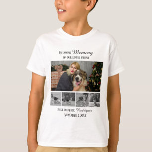 Camiseta Memorial de Cachorro 5 Colagem de Fotos Tributo ao