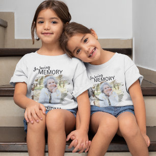 Camiseta Memorial de Foto Moderno Crianças Avó