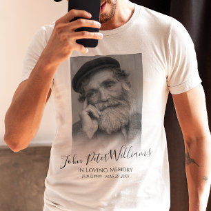 Camiseta Memorial de Foto Personalizado Moderno