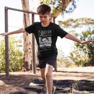 Camiseta Memorial de Fotografia Funeral Dourada Negra