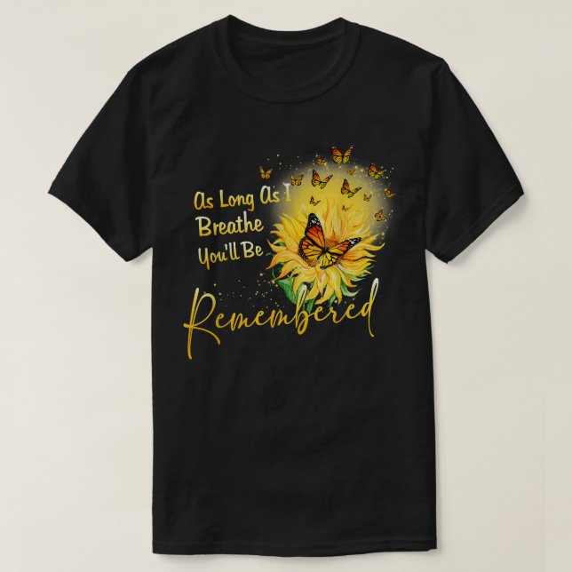 Camiseta Memorial do Anjo da Borboleta Sunflower (Frente do Design)