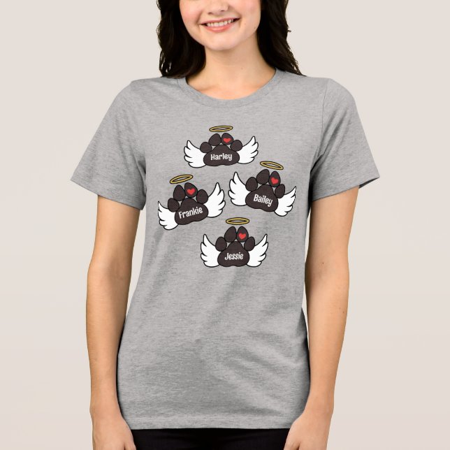 Camiseta Memorial do Anjo do Coração Vermelho das Pinças Ca (Frente)