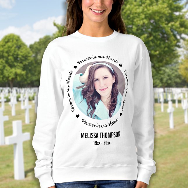 Camiseta Memorial Fotográfico Personalizado para sempre em  (Criador carregado)