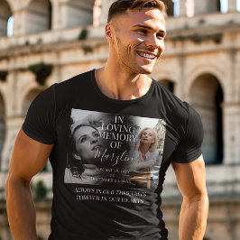 Camiseta Memorial Funeral na moda antes e depois da Fotogra