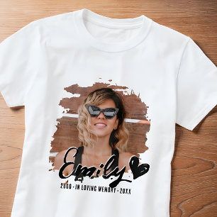 Camiseta Memorial Grunge Em Memória Carinhosa Foto Personal