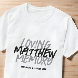 Camiseta Memorial Grunge Em Memória Carinhosa Personalizado