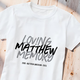 Camiseta Memorial Grunge Em Memória Carinhosa Personalizado