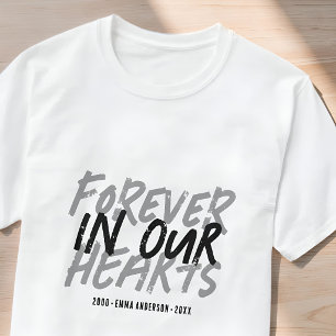 Camiseta Memorial Grunge Para Sempre em Nossos Corações Per