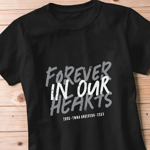 Camiseta Memorial Grunge Para Sempre em Nossos Corações Per