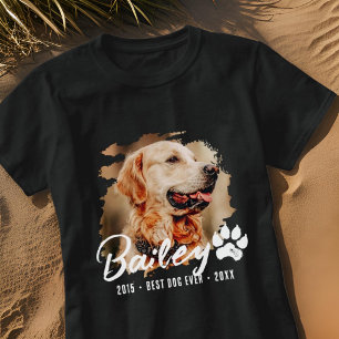 Camiseta Memorial Moderno De Pet Melhor Cão Personalizado D
