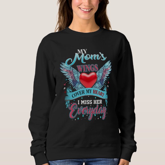 Camiseta Memorial Of My Mom Lives In Heaven For Daughter So (Frente)