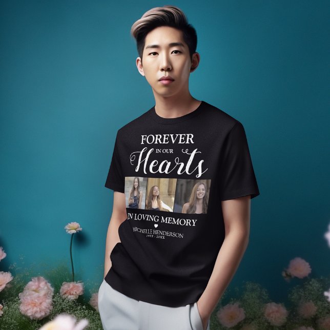 Camiseta Memorial Para Sempre em nossos Corações Lembrança (Criador carregado)