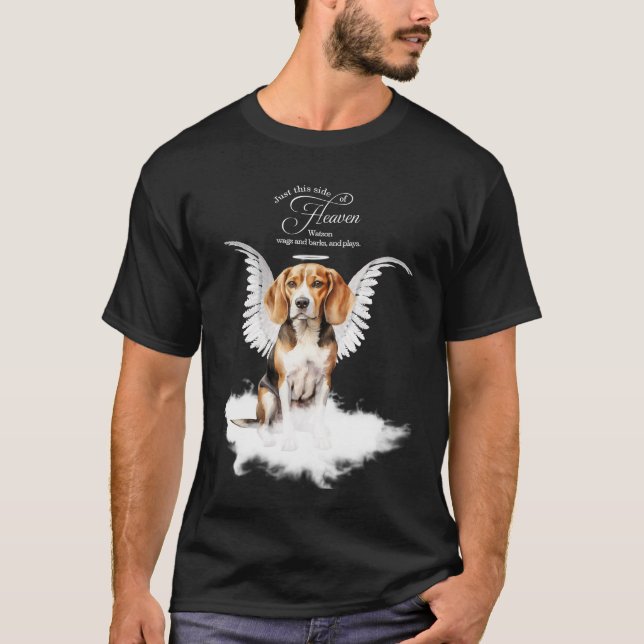 Camiseta Memorial Personalizado de Beagle Cachorro (Frente)