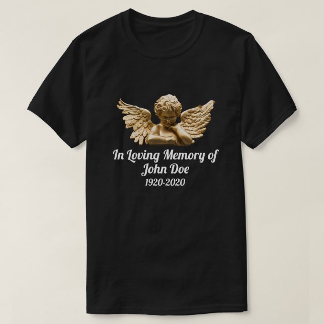 CAMISETA MEMORIAL PERSONALIZÁVEL NA AMOR MEMÓRIA DE (Frente do Design)