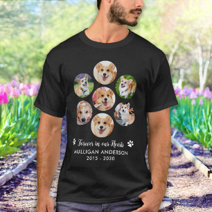 Camiseta Memorial Pet Dog Personalizado 7 Colagem Fotográfi