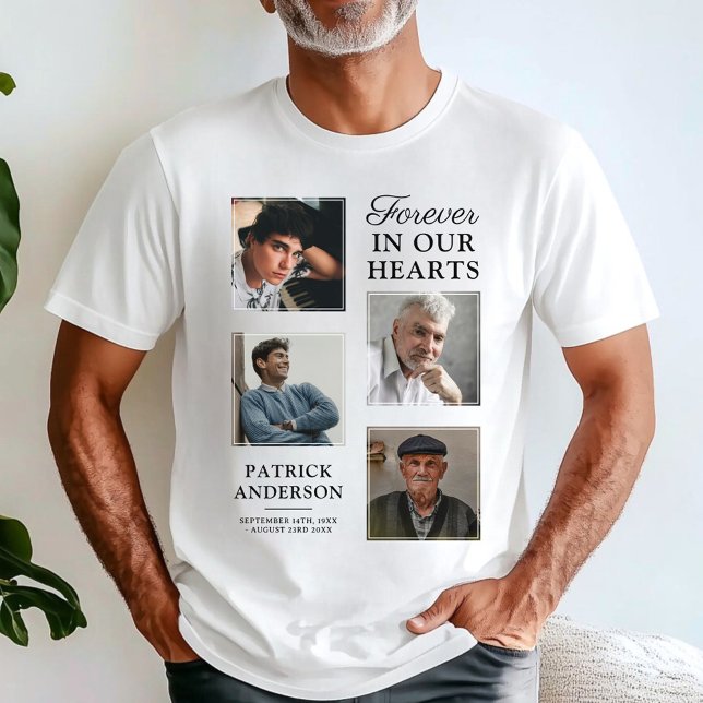 Camiseta Memorial Quadrada com 4 Fotos (Criador carregado)
