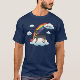 Camiseta Memorial Rainbow Do Cão Negro E Tan Rottweiler