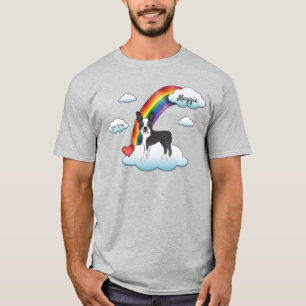 Camiseta Memorial Rainbow, Terrier De Boston Branca
