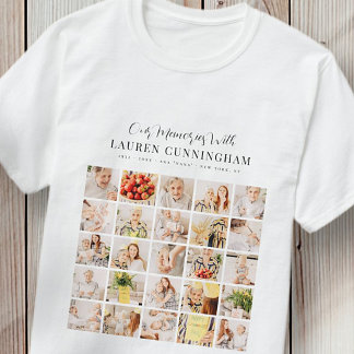 Camiseta Memorial Simple Modern Minimalist 25 Colagem de Fo