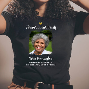 Camiseta Memorial Texto Personalizado Foto Para Sempre em N
