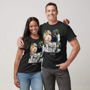 Camiseta Memórias de Casamento Modelo de Colagem de Fotos d