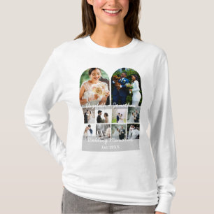 Camiseta Memórias de Casamento Modelo de Colagem de Fotos d