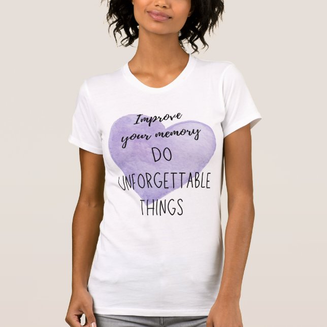 Camiseta Memórias de fazer de citação inspiradora e cômoda (Frente)