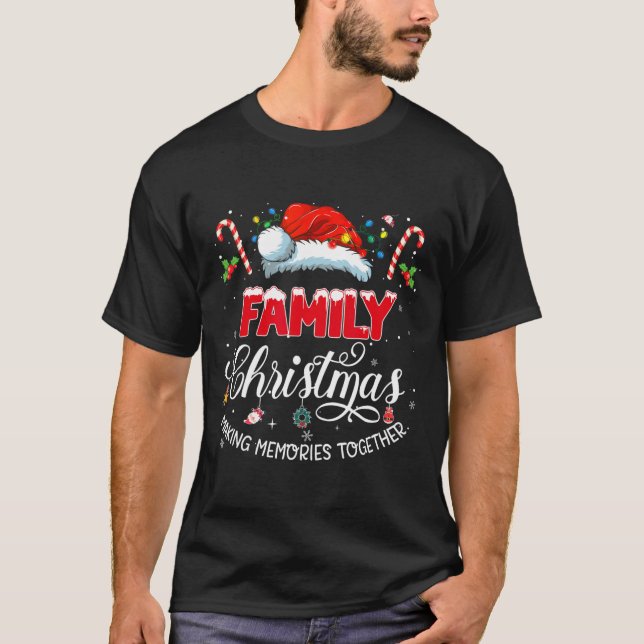 Camiseta Memórias de Fazer de Natal da Família Juntas (Frente)
