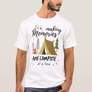 Camiseta Memórias de fazeres Um Campsite De Cada Vez Acampa