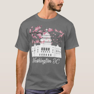Camiseta Memórias de Monumentos de Cereja de Washington DC