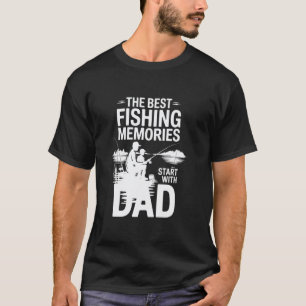 Camiseta Memórias de Pesca com o Papai Pescando Peixes
