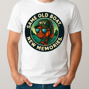 Camiseta Memórias do dia de os pais pescando com Pai