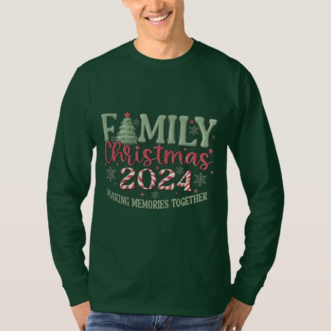 Camiseta Memórias do Fazer do Natal da Família 2024 (Frente)