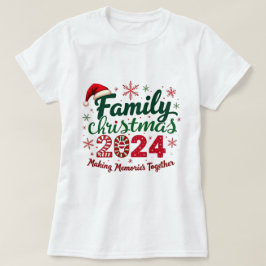 Camiseta Memórias do Fazer do Natal da Família 2024 Juntas