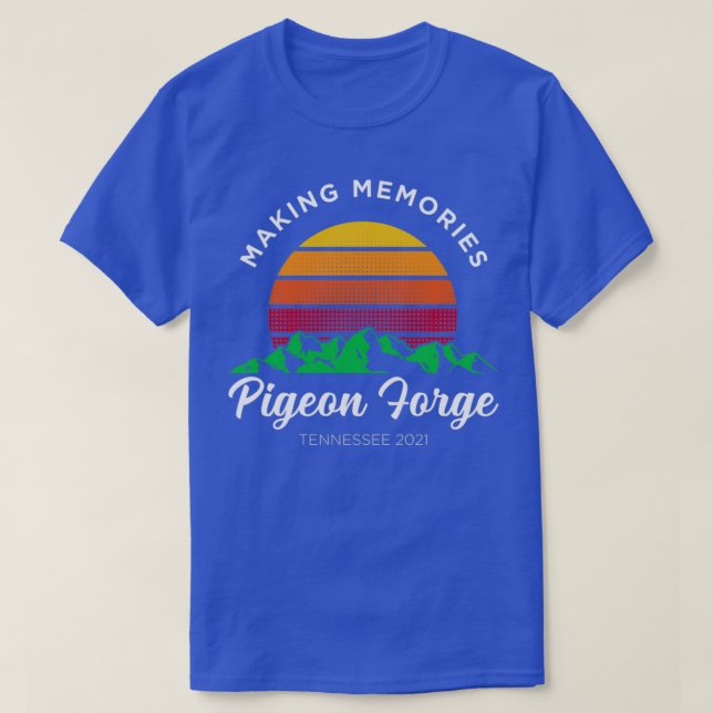 Camiseta Memórias do fazer Pigeon Forge Férias 2021 (Frente do Design)