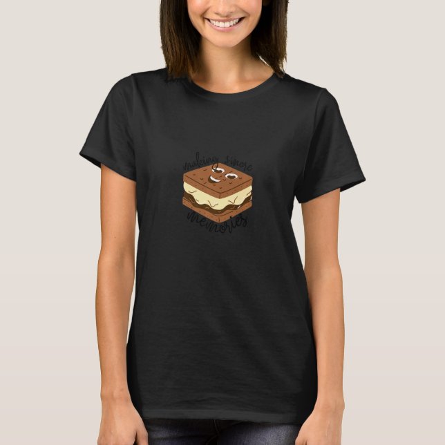 Camiseta Memórias do fazer - S'mores Camping Marshmall (Frente)