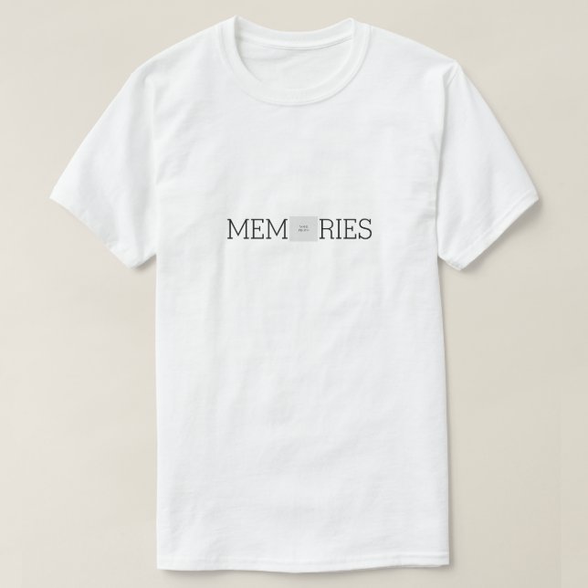 Camiseta Memórias Foto Personalizada (Frente do Design)